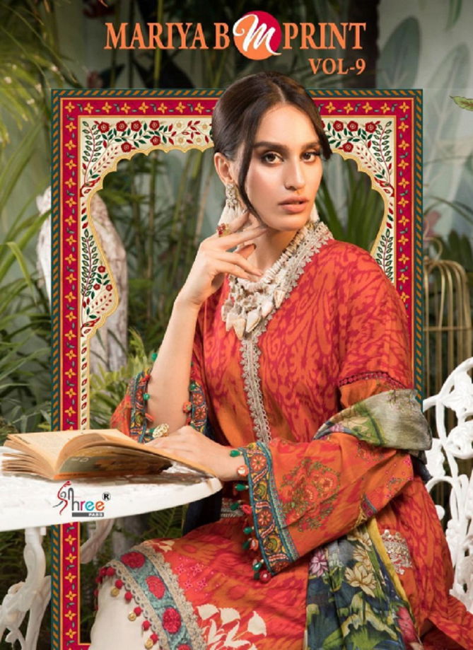 Shree Mariya B Mprint 9 Latest Fancy Pure Cotton Print With Exclusive Embroidery Pakistani Salwar Suits Collection